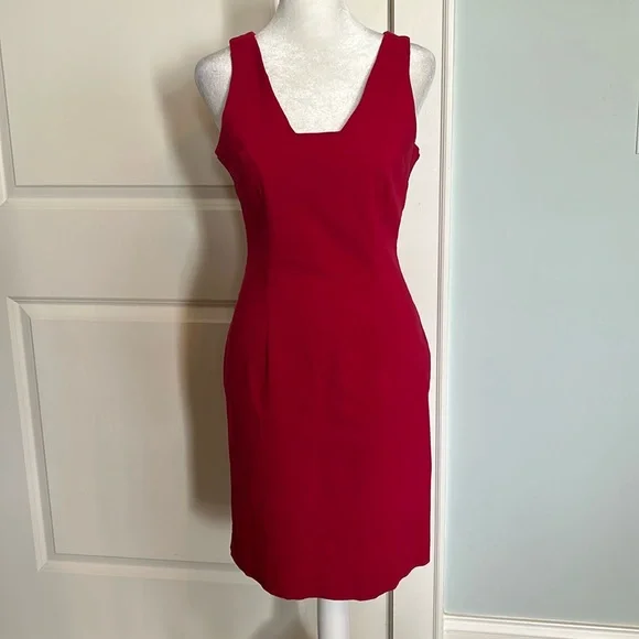open lace back dress Embellished Bead Ruched Zipper Back Mesh Dress, Red / Xs